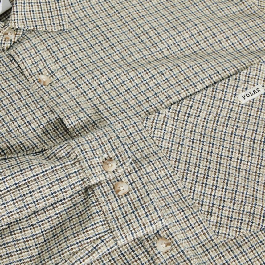POLAR MITCHELL L/S SHIRT / CREME CHECK (ポーラー コットン