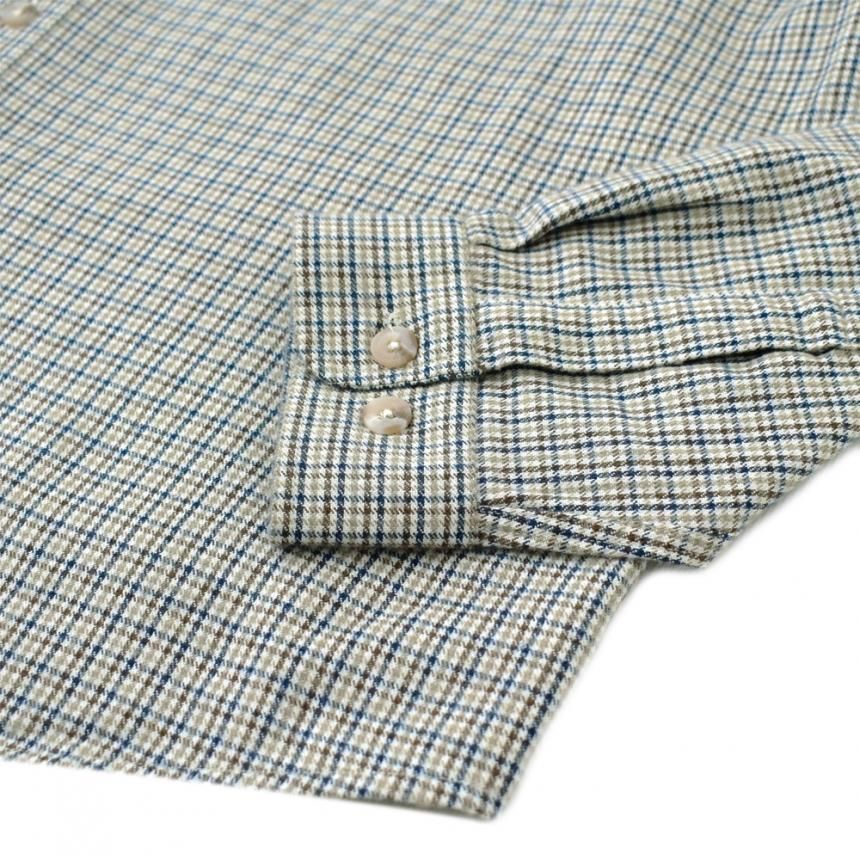 POLAR MITCHELL L/S SHIRT / CREME CHECK (ポーラー コットン