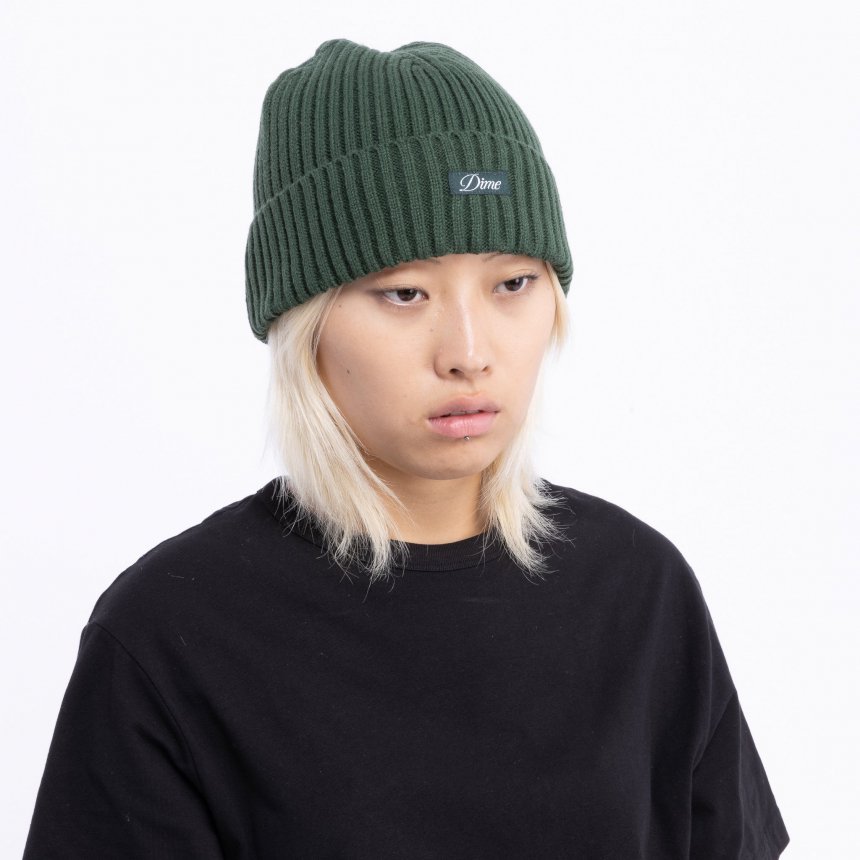 Dime Cursive Fold Beanie / Forest (ダイム ニットキャップ/ビーニー) - HORRIBLE'S  PROJECT｜HORRIBLE'S｜SAYHELLO | HELLRAZOR | Dime MTL | QUASI | HOTEL BLUE |  GX1000 | THEORIES | VANS SKATE | 正規取扱い販売店 | 通販