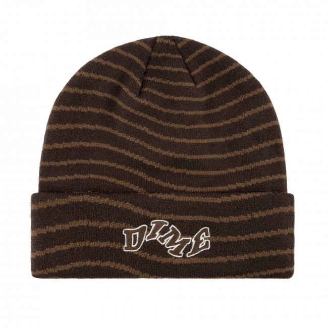 Dime College Wave Cuff Beanie / Brown (ダイム ニットキャップ/ビーニー) - HORRIBLE'S  PROJECT｜HORRIBLE'S｜SAYHELLO | HELLRAZOR | Dime MTL | QUASI | HOTEL BLUE |  GX1000 | THEORIES | VANS SKATE | 正規取扱い販売店 