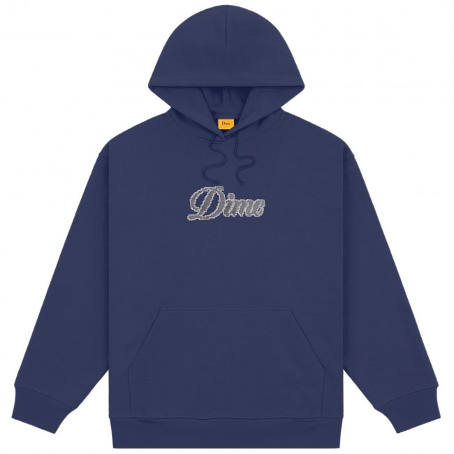 Dime Pixel Cursive Hoodie / Night Blue (ダイム パーカー / スウェット) - HORRIBLE'S  PROJECT｜HORRIBLE'S｜SAYHELLO | HELLRAZOR | Dime MTL | QUASI | HOTEL BLUE |  GX1000 | THEORIES | VANS SKATE 