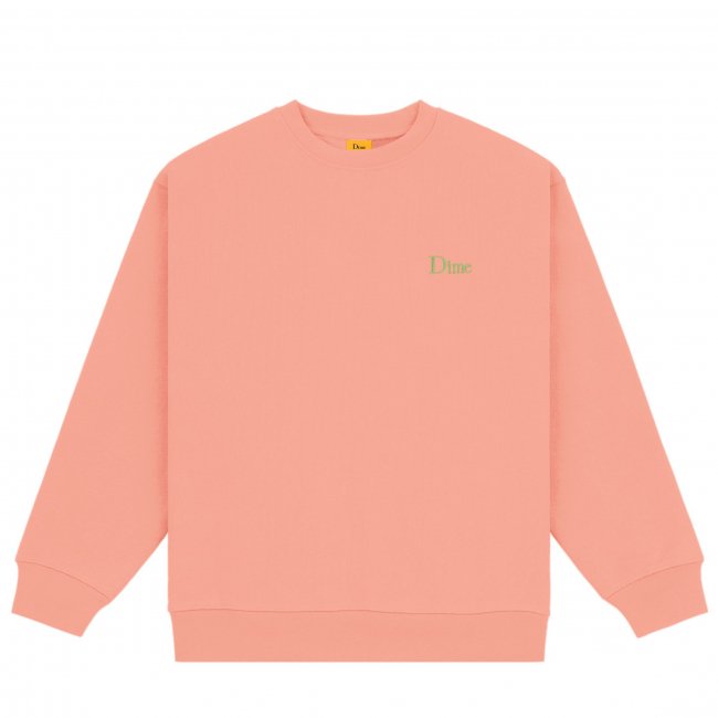 Dime Classic Small Logo Crewneck / Pink Clay (ダイム クルーネック / スウェット) -  HORRIBLE'S PROJECT｜HORRIBLE'S｜SAYHELLO | HELLRAZOR | Dime MTL | QUASI |  HOTEL BLUE | GX1000 | THEORIES | VANS SKATE 