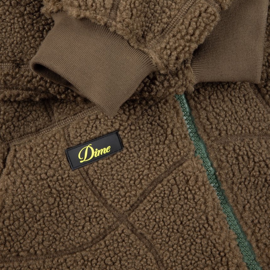 Dime Coverstich Sherpa Fleece / Military Brown (ダイム フリースジャケット) - HORRIBLE'S  PROJECT｜HORRIBLE'S｜SAYHELLO | HELLRAZOR | Dime MTL | QUASI | HOTEL BLUE |  GX1000 | THEORIES | VANS SKATE | 正規取扱い販売店 