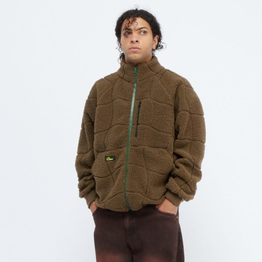 Dime Coverstich Sherpa Fleece / Military Brown (ダイム フリースジャケット) - HORRIBLE'S  PROJECT｜HORRIBLE'S｜SAYHELLO | HELLRAZOR | Dime MTL | QUASI | HOTEL BLUE |  GX1000 | THEORIES | VANS SKATE | 正規取扱い販売店 