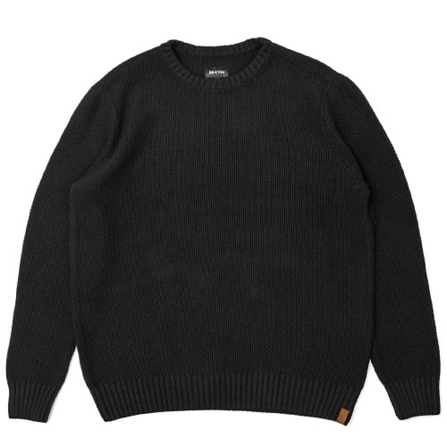 <img class='new_mark_img1' src='https://img.shop-pro.jp/img/new/icons5.gif' style='border:none;display:inline;margin:0px;padding:0px;width:auto;' />BRIXTON JACQUES WAFFLE KNIT SWEATER / BLACK (֥ꥯȥ åȥ󥻡)