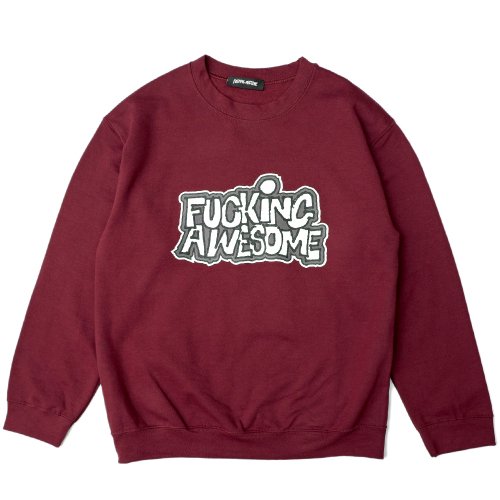 <img class='new_mark_img1' src='https://img.shop-pro.jp/img/new/icons5.gif' style='border:none;display:inline;margin:0px;padding:0px;width:auto;' />FUCKING AWESOME PBS CREWNECK / MAROON (եå󥪡 롼ͥå)