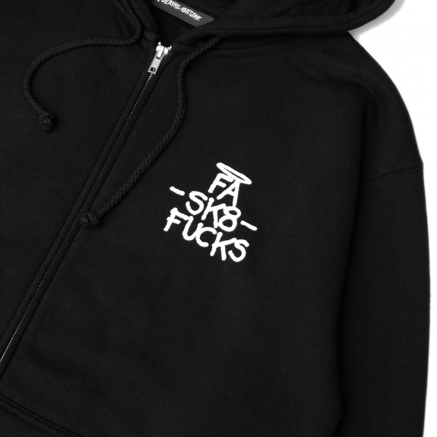 FUCKING AWESOME SK8 FUCKS ZIP HOODIE / BLACK (ファッキンオーサム フーディー) - HORRIBLE'S  PROJECT｜HORRIBLE'S｜SAYHELLO | HELLRAZOR | Dime MTL | QUASI | HOTEL BLUE |  GX1000 | THEORIES | VANS SKATE | 正規取扱い販売店 