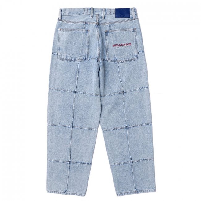 HELLRAZOR BLOCK BAGGIE DENIM PANTS / WASH INDIGO (ヘルレイザー バギー デニムパンツ) -  HORRIBLE'S PROJECT｜HORRIBLE'S｜SAYHELLO | HELLRAZOR | Dime MTL | QUASI |  HOTEL BLUE | GX1000 | THEORIES | VANS SKATE 