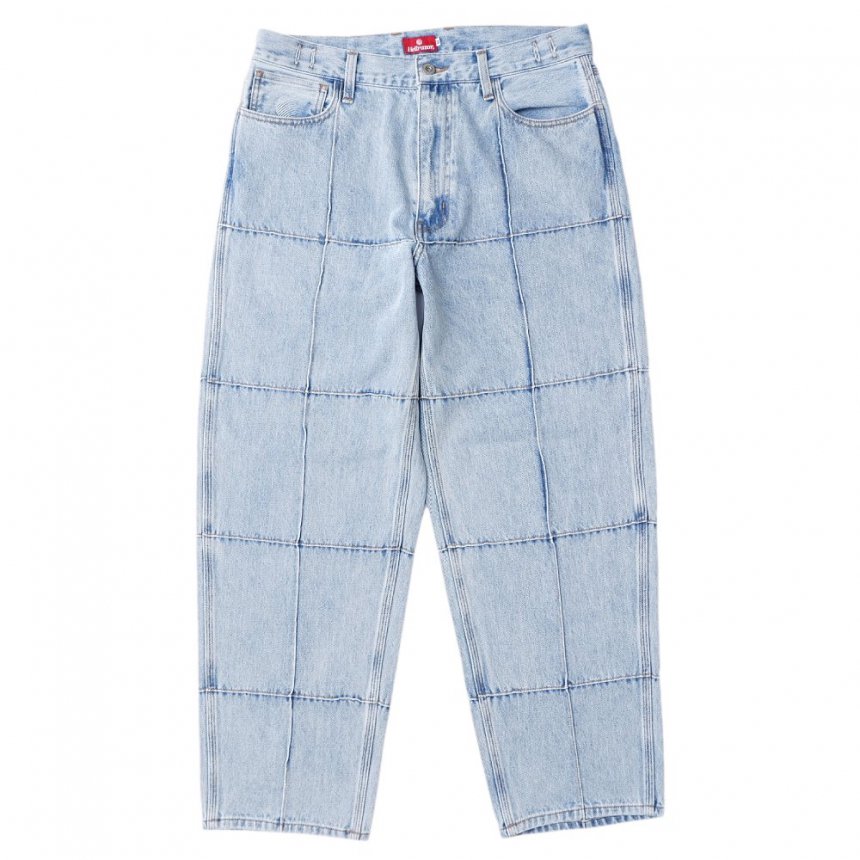 HELLRAZOR BLOCK BAGGIE DENIM PANTS / WASH INDIGO (ヘルレイザー バギー デニムパンツ) -  HORRIBLE'S PROJECT｜HORRIBLE'S｜SAYHELLO | HELLRAZOR | Dime MTL | QUASI |  HOTEL BLUE | GX1000 | THEORIES | VANS SKATE 