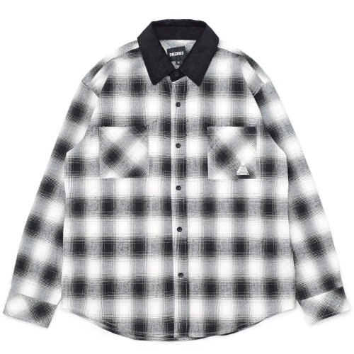 <img class='new_mark_img1' src='https://img.shop-pro.jp/img/new/icons5.gif' style='border:none;display:inline;margin:0px;padding:0px;width:auto;' />THEORIES CASCADIA FLANNEL CORD COLLAR / BLACK/WHITEʥ꡼ 饬ġˡ