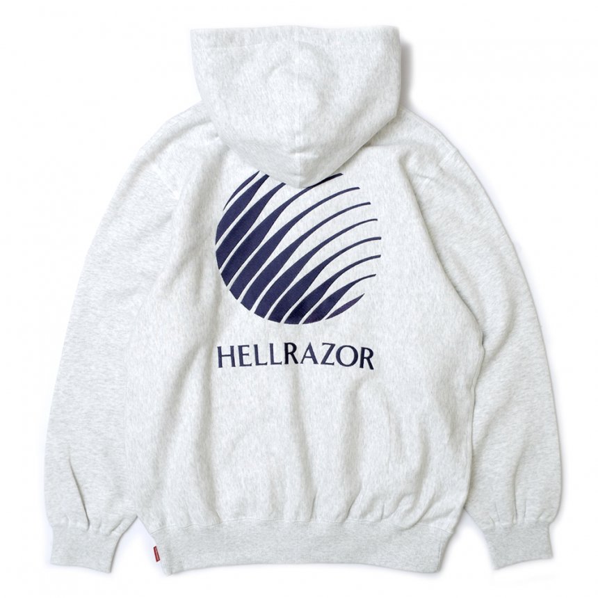 HELLRAZOR LOGO EMB FULL ZIP HOODIE / ASH/NAVY (ヘルレイザー ジップフーディー/スウェット) -  HORRIBLE'S PROJECT｜HORRIBLE'S｜SAYHELLO | HELLRAZOR | Dime MTL | QUASI |  HOTEL BLUE | GX1000 | THEORIES | VANS SKATE | 正規取扱い販売店 