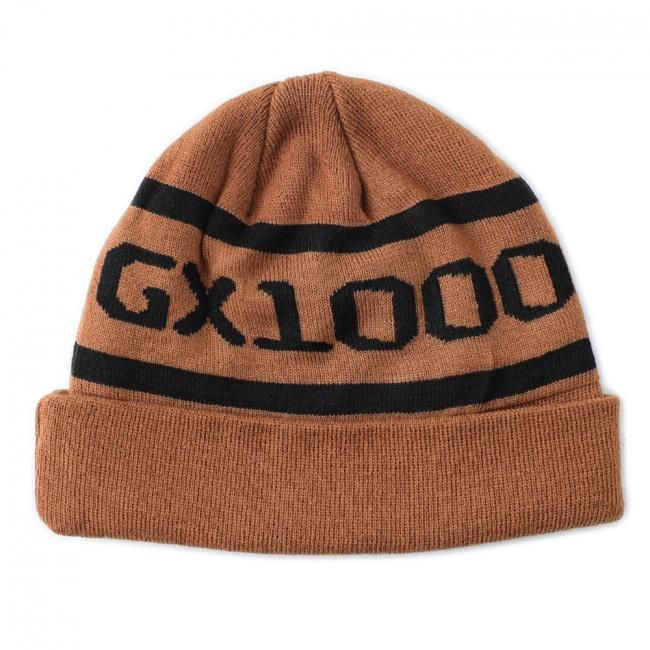 GX1000 OG LOGO BEANIE / BROWN (ジーエックスセン ビーニー
