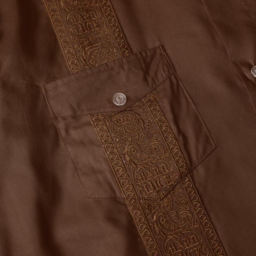 HARDLUCK HL GUAYABERA SHIRT / BROWN (ハードラック キューバ