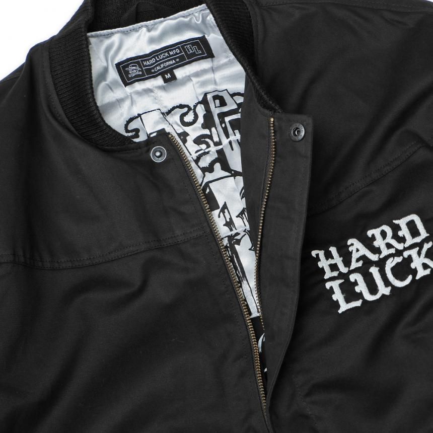 HARD LUCK Diez Años BOMBER JACKET / BLACK (ハードラック ボンバージャケット) - HORRIBLE'S  PROJECT｜HORRIBLE'S｜SAYHELLO | HELLRAZOR | Dime MTL | QUASI | HOTEL BLUE |  GX1000 | THEORIES | VANS SKATE | 正規取扱い販売店 