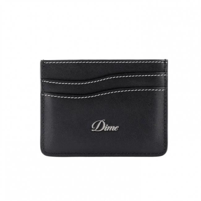 Dime Cursive Cardholder / Black Leather (ダイム カードケース