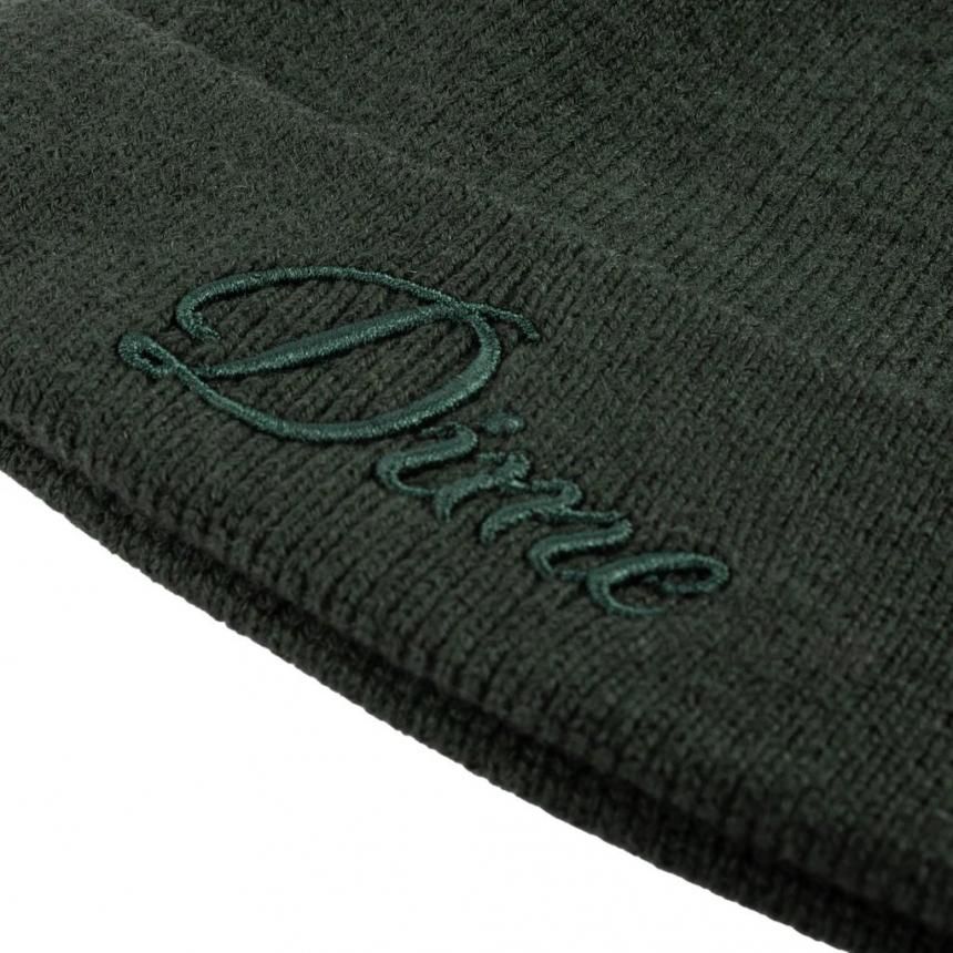 Dime Cursive Wool Fold Beanie / Forest (ダイム ニット