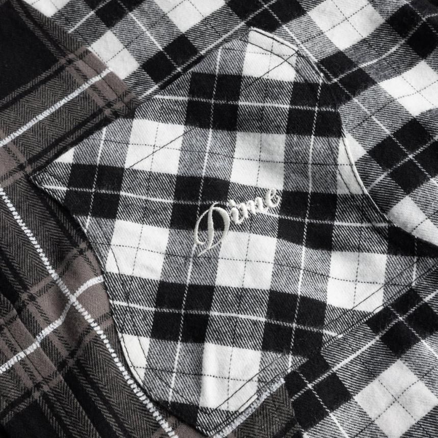 Dime Triple Plaid Shirt / Black (ダイム 長袖 シャツ