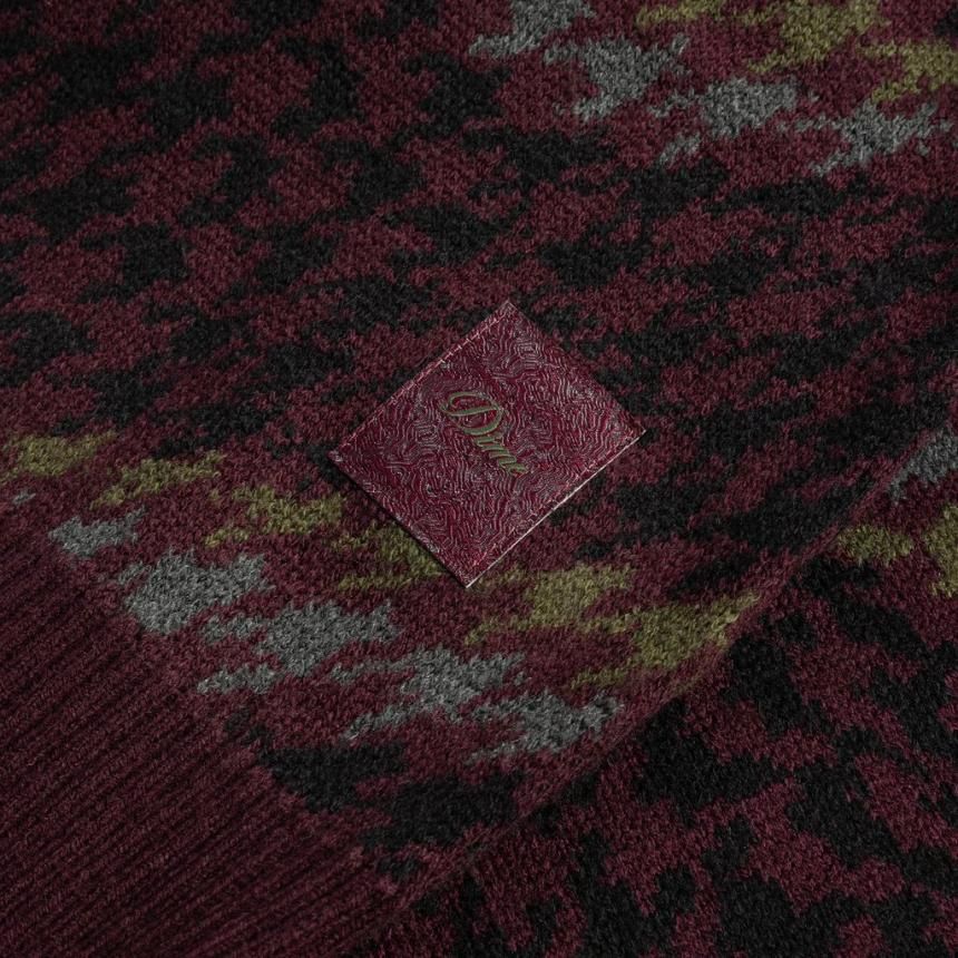 Dime Houndstooth Knit / Burgundy (ダイム セーター/ニット