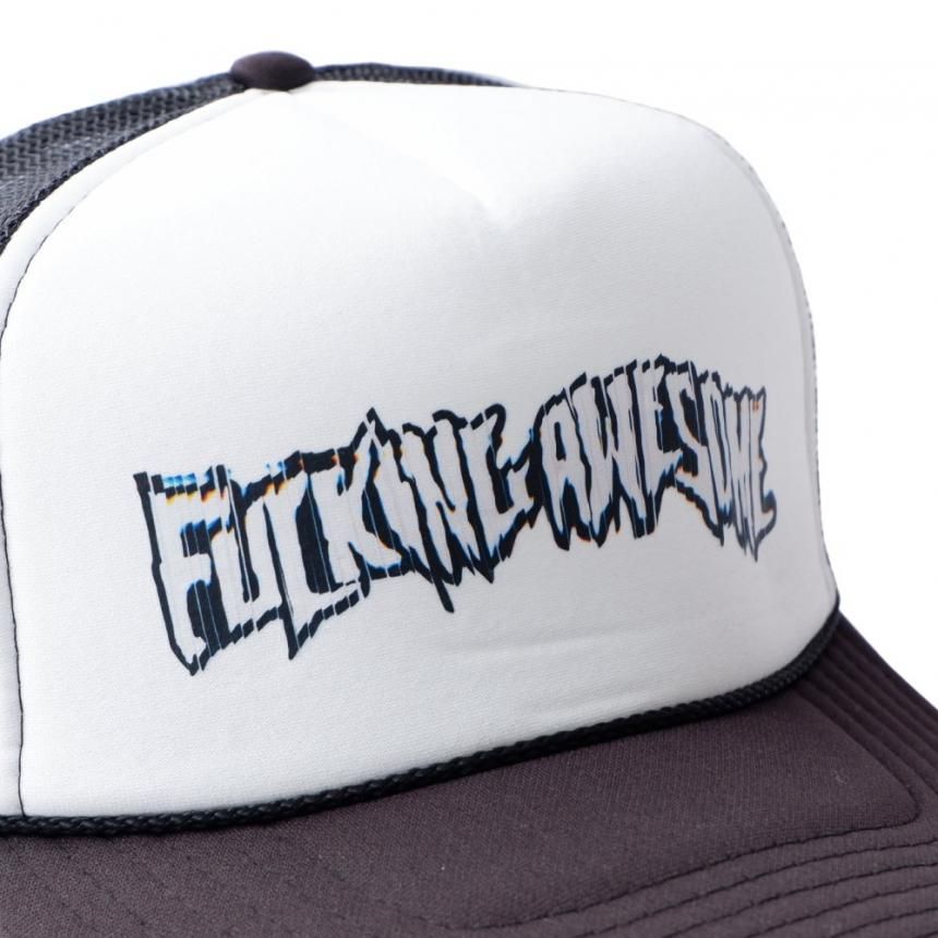 【おすすめ】 FUCKING AWESOME SCANNER WARP STAMP TRUCKER CAP / BLACK 帽子