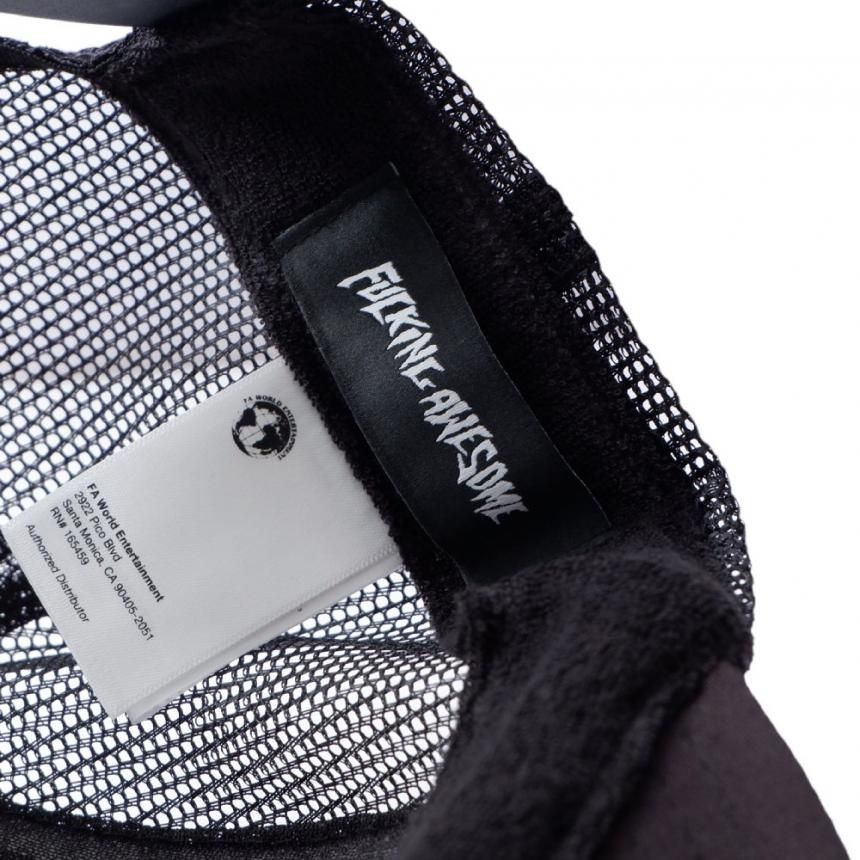 FUCKING AWESOME SCANNER WARP STAMP TRUCKER CAP / BLACK