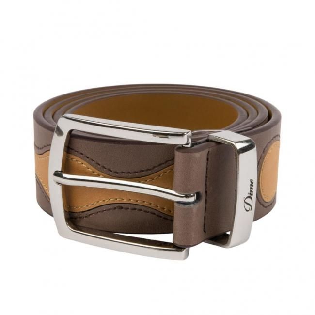 Dime Checkered Leather Belt / Black (ダイム ベルト