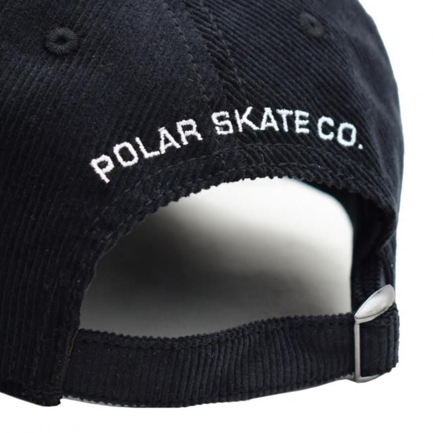Polar Skate Co★James Cap Split In Half コーデュロイキャップ POLAR SPLIT IN HALF JAMES CAP / BLACK (ポーラー 5パネル