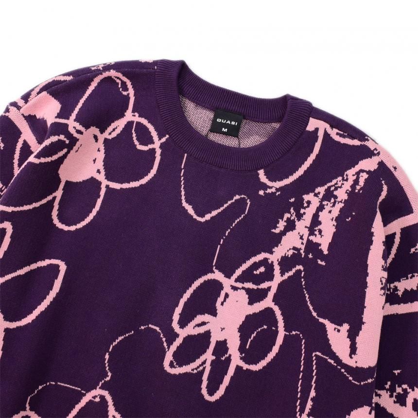 QUASI Hymn Sweater Eggplant M ニット QUASI HYMN SWEATER / EGGPANT (クアジ ニットセーター) - HORRIBLE'S