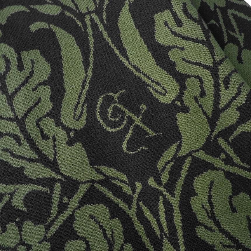 GX1000 JACQUARD KNIT FLORAL SWEATER / BLACK (ジーエックス