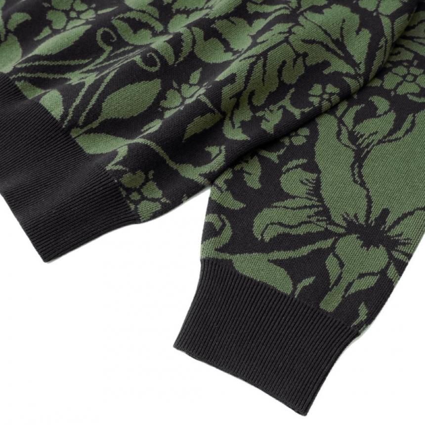 GX1000 JACQUARD KNIT FLORAL SWEATER / BLACK (ジーエックス