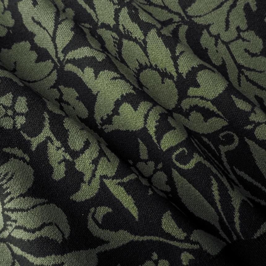GX1000 JACQUARD KNIT FLORAL SWEATER / BLACK (ジーエックス