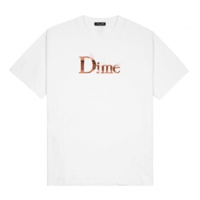 「高評価！」注目のレビュ White / T-Shirt Shiny Classic Dime (ダイム 半袖 / Tシャツ トップス