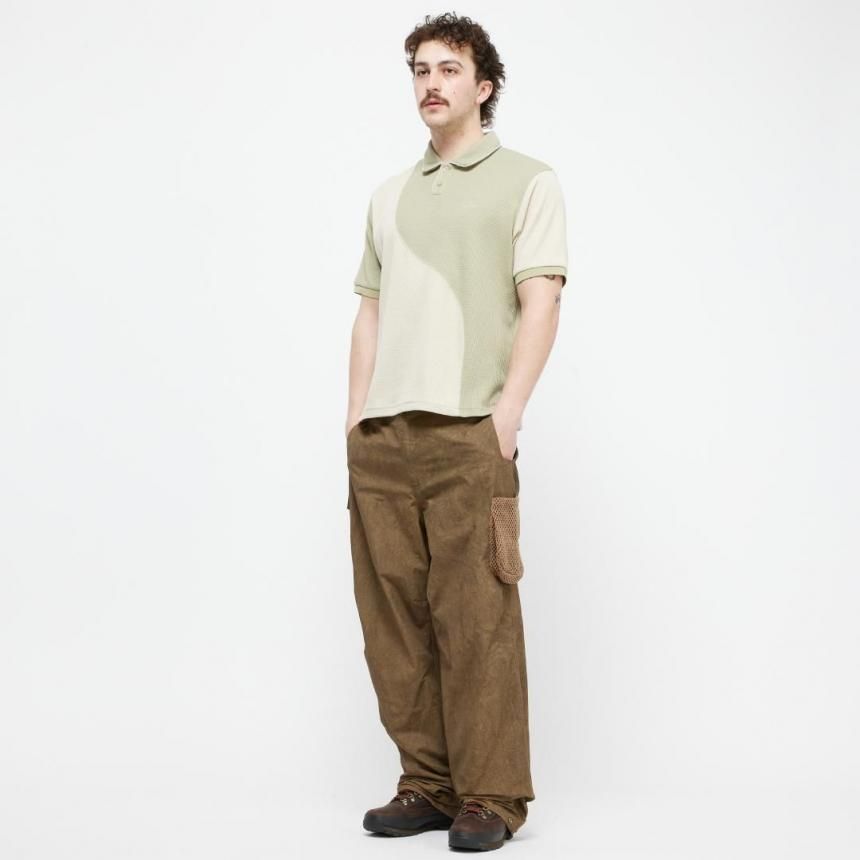 Dime Wave Cable Knit Polo / FOREST (ダイム 半袖ポロシャツ