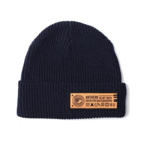 <img class='new_mark_img1' src='https://img.shop-pro.jp/img/new/icons5.gif' style='border:none;display:inline;margin:0px;padding:0px;width:auto;' />ANTI HERO HECHO POR SKATE CUFF BEANIE / NAVY (ҡ/ӡˡ)