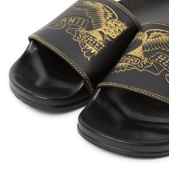 ANTI HERO BASIC EAGLE SLIDE SANDAL / BLACK/GOLD (アンチ