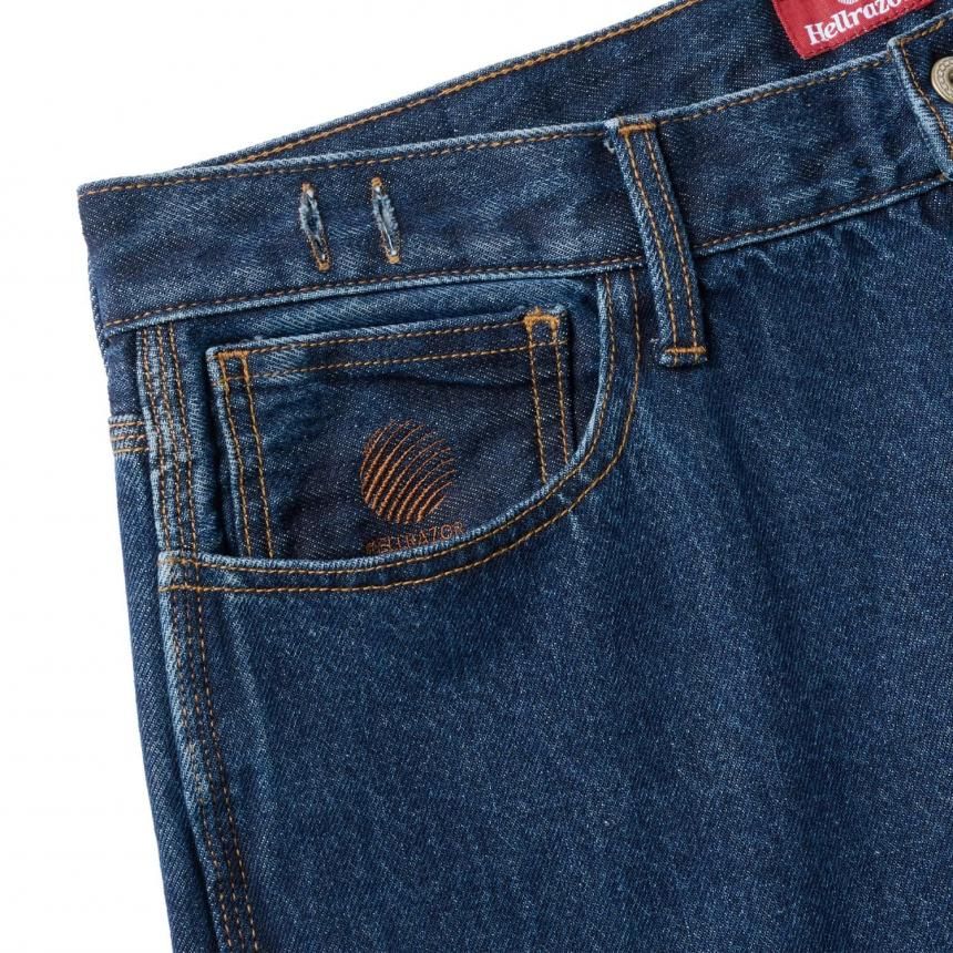 パンツ HELLRAZOR BAGGIE DENIM WASH INDIGO BAGGIE DENIM PANTS - MIDDLE WASH INDIGO – Hellrazor Online