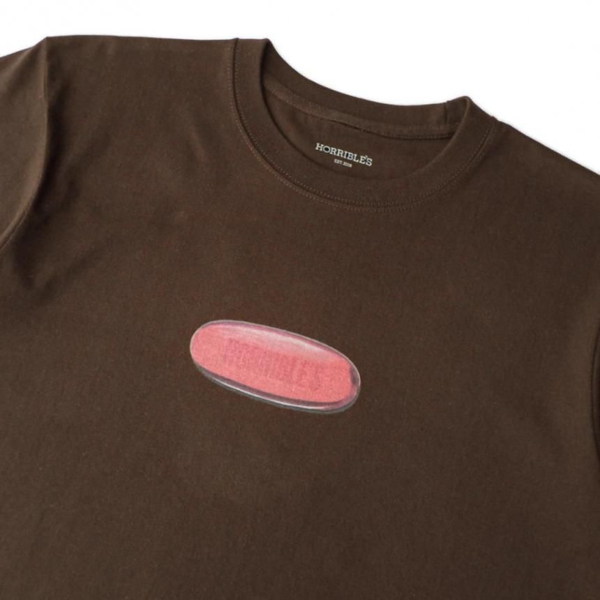 Dime 国内発送 Stretch Tシャツ ブラウン HORRIBLE'S T-SHIRT | ブラウン - HORRIBLE'S PROJECT