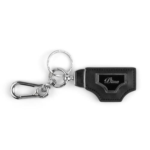 <img class='new_mark_img1' src='https://img.shop-pro.jp/img/new/icons5.gif' style='border:none;display:inline;margin:0px;padding:0px;width:auto;' />Dime Cursive Leather Keychain / Black/Silver ( )