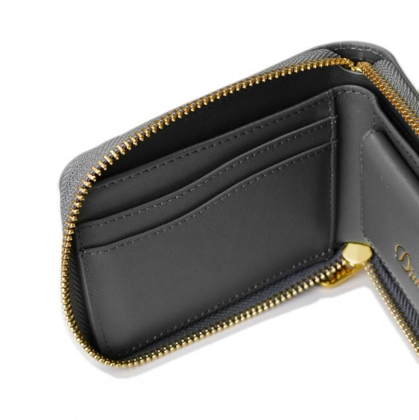 洗練されたデザイン◆Dime◆カーシブ ジップ ウォレット Dime Cursive Zip Wallet | ブラック財布 - HORRIBLE'S PROJECT