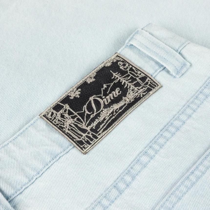 DIME ブルー 刺繍ロゴ デニムショートパンツ DIME ブルー 刺繍ロゴ デニムショートパンツ DIME ブルー 刺繍ロゴ