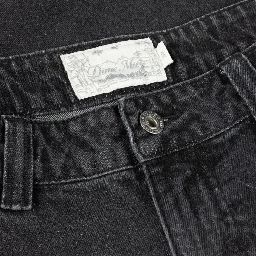 Dime ブラック ワイドフィットデニム