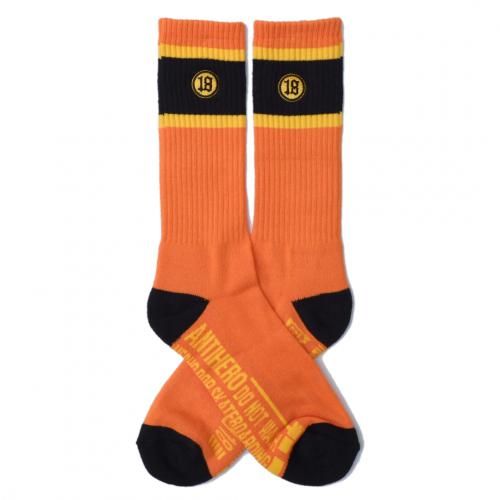 ANTI HERO HECHO POR SKATE EMB SOCKS / ORANGE/YELLOW/BLACK (ҡ å