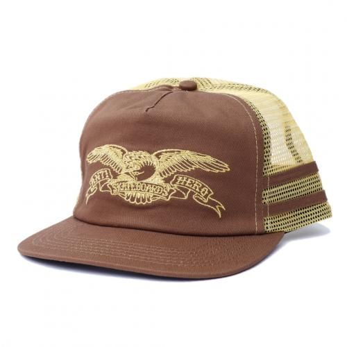 ANTI HERO BASIC EAGLE SNAPBACK MESH CAP / BROWN/MUSTARD (ҡ/5ѥͥ륭å)