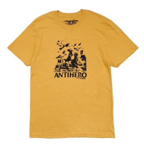 ANTI HERO PIGEON INTELLIGENCE TEE / HEATHER MUSTARD (ҡ/ T)