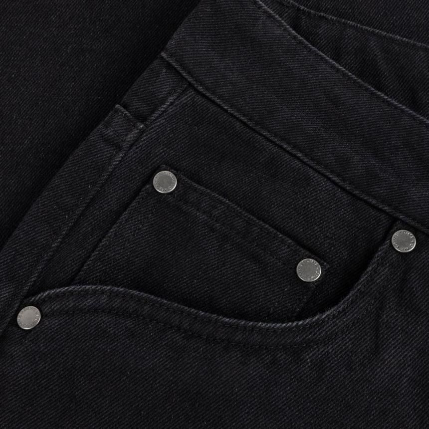 Dime 黒 デニムパンツ ストレート Dime Straight Denim Pants | Faded Black - HORRIBLE'S PROJECT