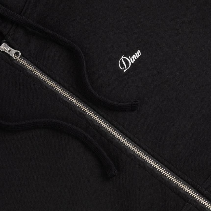 Dime Cursive Zip Hoodie | ブラック - HORRIBLE'S PROJECT
