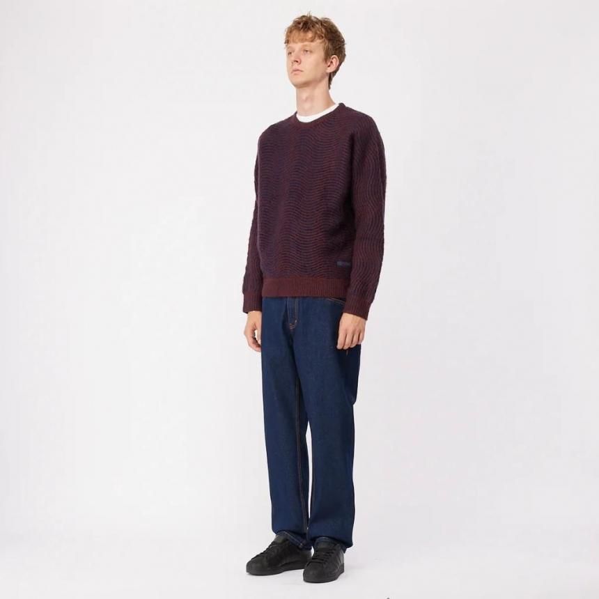 dime グラデーションニット Dime Mohair Wave Knit | Burgundy - HORRIBLE'S PROJECT