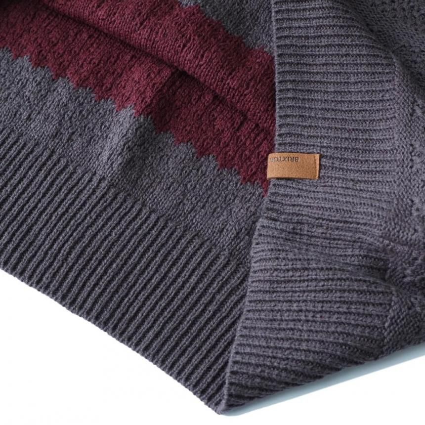 BRIXTON MIDNIGHT CREW SWEATER | ブラックストライプ