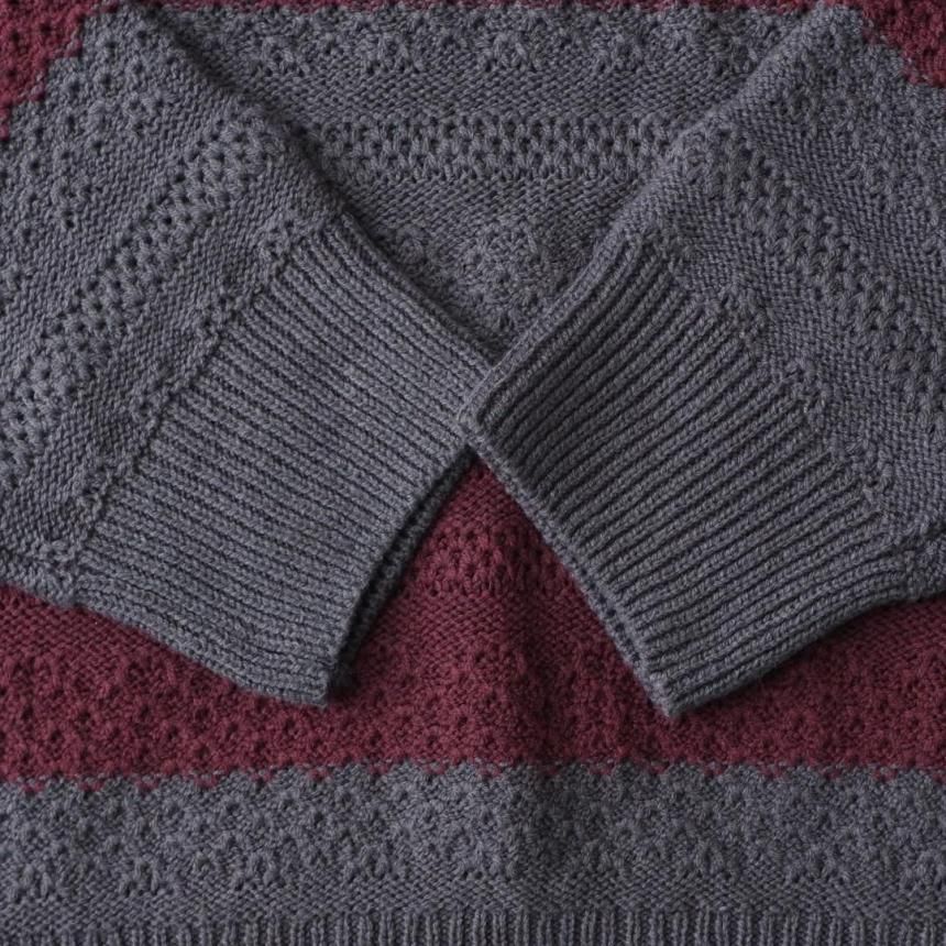 BRIXTON MIDNIGHT CREW SWEATER | ブラックストライプ