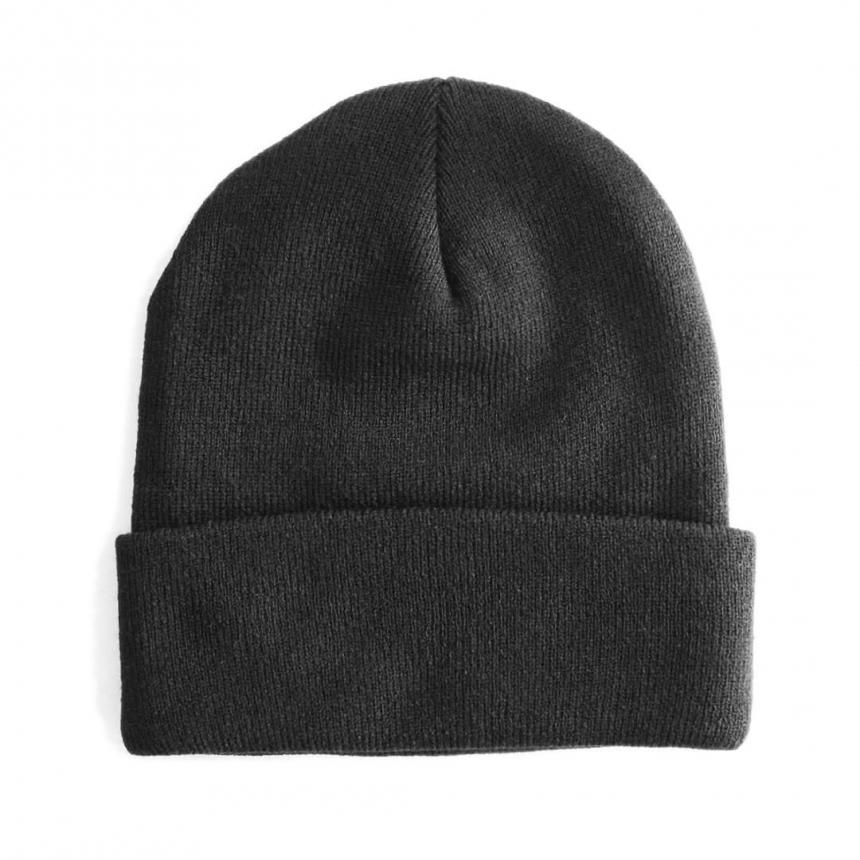 FUCKING AWESOME METAL STAMP LOGO CUFF BEANIE / BLACK (ファッキン