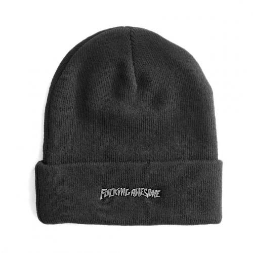 FUCKING AWESOME METAL STAMP LOGO CUFF BEANIE / BLACK (եå󥪡ࡡӡˡå)